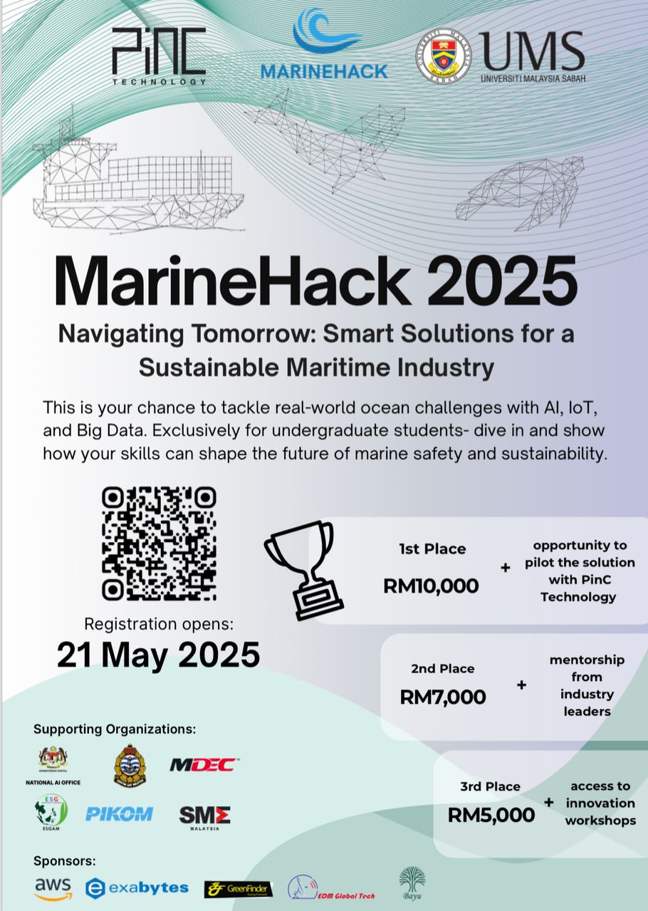 EDM Global Tech Sponsors & Mentors at MarineHack 2025 in UMS Labuan